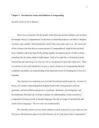 The offensive term then made its way into a nursery rhyme and a rudyard kipling poem. 1 Chapter 1 Introduction Status And Definition Of Compounding