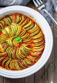 Bringing Ratatouille To Your Dinner Table For Meatless Monday With Colorful Layers Of Fresh Veggies And Garlicky Tomato Sauce Veggie Dinner Recipes Food
