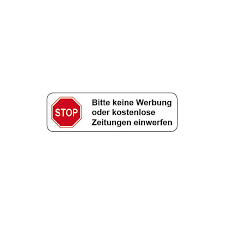 Briefkasten Aufkleber Stop Keine Werbung Hier Gunstig Kaufen Diwu Ch