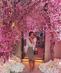Kim Kardashian Kanye West Threw Amazing Cherry Blossom Theme Baby Shower For Third Baby Cherry Blossom Theme Cherry Blossom Wedding Theme Cherry Blossom Party