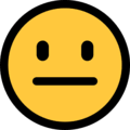 Neutral face emoji looks like expressionless face with a smiley with open eyes and indifferent mouth in the form of a straight line. Neutral Face Emoji