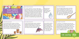 Which of these traditions surprised you the most? Easter Customs In Different Countries Discussion Cards