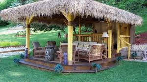 Backyard Bright Inspiration Backyard Tiki Hut Download Designs Garden Design Fascinating Bar And With Bamb Tiki Hut Outdoor Kitchen Design Bamboo House Design