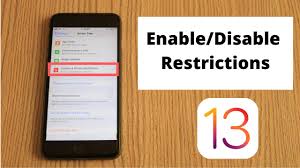 Ios 13 How To Enable Disable Restriction On Ios 13 Youtube