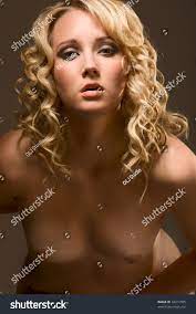 Blonde curly hair nude