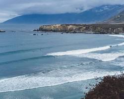 Image of Big Sur California surfing