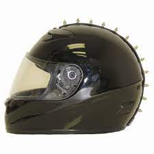 1041 Motorcycle Helmet Skull Crossbones Spike Strip Mohawk Motorcycle Helmets Helmet Skull And Crossbones