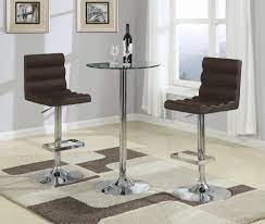 Gloss white/brushed ss glossy white finish brushed. Round Bar Table With Chrome Base