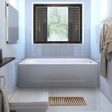 Petite freestanding cast iron bathtubs are 45 to 55 inches. Streamline Bath R5480ch Streamline Bath 60 Cast Iron R5480ch Soaking Alcove Tub With Internal Drain