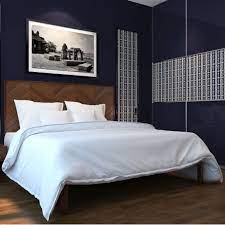 The Modular Wardrobe Appears To Melt Into The Background In This Royal Blue Bedroom Small Bedroom Interior Bedroom Designs For Couples Indian Bedroom Design
