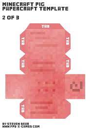 Free Minecraft Pig Paper Model Template Fpsxgames Minecraft Imprimibles Plantillas Minecraft Minecraft