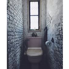 バス トイレ トイレの壁 発泡スチロールレンガ フレンチアンティーク エイジング塗装 などのインテリア実例 2015 11 06 19 23 25 roomclip ルームクリップ 発泡スチロール レンガ レンガ インテリア 実例