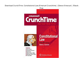 Download Crunchtime Constitutional Law Emanuel Crunchtime