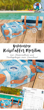 Diy Reisekoffer Maritim Koffer Basteln Koffer Buntes Papier