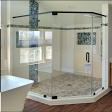 45 degree shower cubical glass shower cubicle