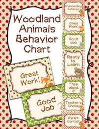 Behavior Chart Woodland Animal Theme