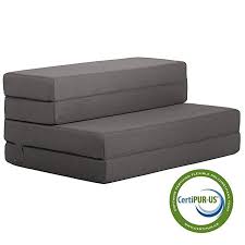 Folding Mattress Guest Bed Camping Cot Tri Fold 4 Foam Sofa Floor Mat With Removable Washable Cover Twin Size 38x75 Foam Sofa Folding Mattress Washable Cover
