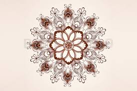 A beautiful circular cover or top with texture. Mandala Of Peacock Feathers Graphic By Blackmoon9 Creative Fabrica