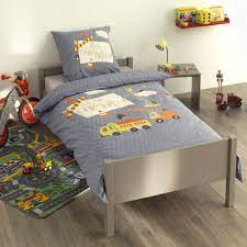 parure de couette pour lit enfant multicolore en chantier les parures de couette enfants le linge de li mobilier de salon meuble deco linge de lit enfant
