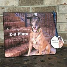 Police K 9 Memorial Photo Gift Dog Memorial Personalized Plaques Custom Urns