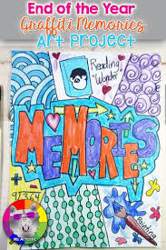 End Of Year Art Lesson Memories Art Project Elementary Art Projects Art Projects Line Art Projects
