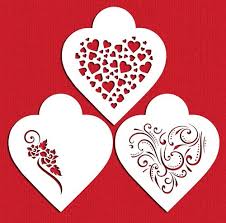 Silikomart dekoschablone kuchen dekoration schablone herz herzen. Designer Stencils Schablonen Set Herzen 3 Teilig Tortenboutique