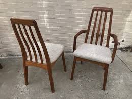 Benny Linden Teak Dining Chairs Refinished Teak Beige Upholstered Seats Denmark 1960s 18 W X 21 D X 37 7 Furniture Furniture Dining Chairs Teak Dining Chairs