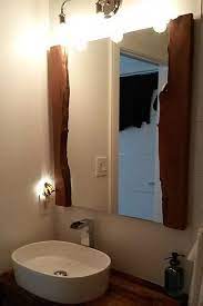 The angles and rounded curves are perfect. Bathroom Mirror Vanity Mirror Live Edge Mirror Bathroom Mirrors Diy Bathroom Mirror Wooden Mirror