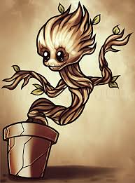 The eyes touch the bottom line of the top division. How To Draw Baby Groot Step By Step Drawing Guide By Dawn Dragoart Com