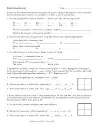 Yellow body color is dominant to recessive blue body color! Http Images Pcmac Org Sisfiles Schools Al Mobilecounty Theodorehigh Uploads Documentscategories Documents Sponge Bob Genetics Activities Pdf