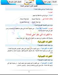 اوراق ملخص الدرس الاول خواص المادة علوم اول متوسط الفصل الاول اعداد الاستاذ مهدي احمد الشمري اهلا بكم متابعي موقع وقناة الاستاذ احمد مهدي Blog Posts Blog Post