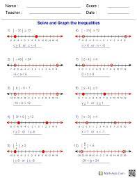 Use the same rules to solving an inequality as you would solving an equation. Algebra 1 Worksheets Inequalities Worksheets Pre Algebra Worksheets Algebra Worksheets Graphing Inequalities