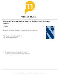 Angels in america focuses on the stories of two troubled couples, one gay, one straight: Pdf The Jacob Cycle In Angels In America Re Performing Scripture Queerly Yair Lipshitz Academia Edu