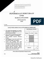 Merangkumi semua sekolah rendah di bawah kpm iaitu srk, skjc dan skjt. Soalan Percubaan Upsr 2018 Bahasa Inggeris Negeri Kelantan Kertas 2