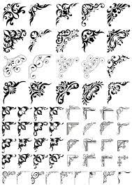 Floral Swirl Corner Border Designs Set Free Vector Cdr File Free Download Cnc Vector Coreldraw Design Wedding Banner Design Corner Border Designs