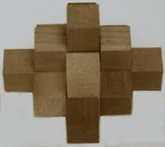 9 piece wooden star puzzle solution. Miyako Wooden Puzzle Copyright J A Storer