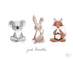 Yoga Friends Koala Rabbit And Fox Illustration By Lisa M Griffin Fox Illustration Yoga Illustration Bunny Yoga