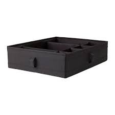 Skubb Boite A Compartiments Noir 44x34x11 Cm Panier Ikea Ikea Et Boite De Rangement