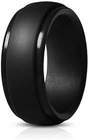 Amazon Com Saco Band Silicone Rings For Men Single Rubber Wedding Bands Black 10 5 11 20 6mm S Rubber Wedding Band Silicone Rings Silicone Rings Men