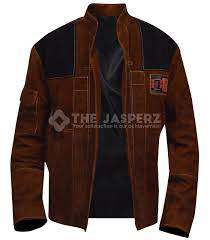 Mans Solo A Star Wars Story Jacket Alden Ehrenreich Brown Suede Leather Jacket Ebay Celebrities Leather Jacket Leather Jacket Details Celebrity Jackets