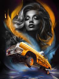 See more ideas about lowrider art, chicano art, chicano. Artstation Lowrider Girl Chevy Art Roman Barinov