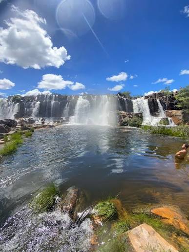 Cachoeira da Muralha, no Parque Estadual Águas do Paraíso, em Alto Paraíso de Goiás. Foto: Natur Ecoturismo