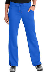 Womens Drawstring Flare Scrub Pant