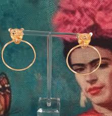 Retro Vintage Jewellery Gold Leopard Panther Head Hoop Earrings Dress  Jewelry Ear Rings