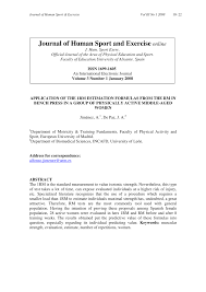 Pdf Application Of The 1rm Estimation Formulas From The Rm