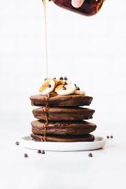Fluffy Chocolate Banana Pancakes Chocolate Banana Pancakes Banana Pancakes Savoury Cake