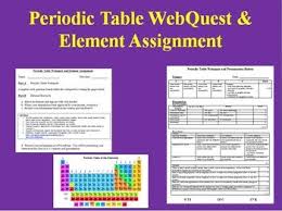 Periodic Table Webquest And Element Assignment Webquest Student Presentation Physical Science Lessons