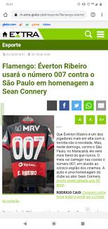 Éverton ribeiro, 32, from brazil clube de regatas do flamengo, since 2016 attacking midfield market value: Everton Ribeiro From Flamengo Will Wear 007 In Tomorrow S Match Rip Sean Goldfinger Is One Of The Best Action Movies Of All Time Troll Football