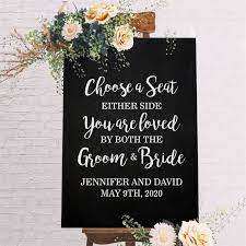 To avoid loud engine noise, pick a seat as far up front as you can get. Personalised Choose A Seat Not A Side Wedding Sign Black With White Printed Design