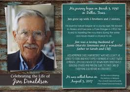 Rustic Wood Funeral Program Printable Memorial Card Obituary Celebration Of Life Order Of Serv Funeral Programs Memorial Service Program Memorial Cards